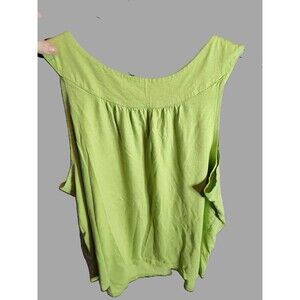 Bobbie Brooks Neon Green Sleeveless Halter Shirt - size 2XL